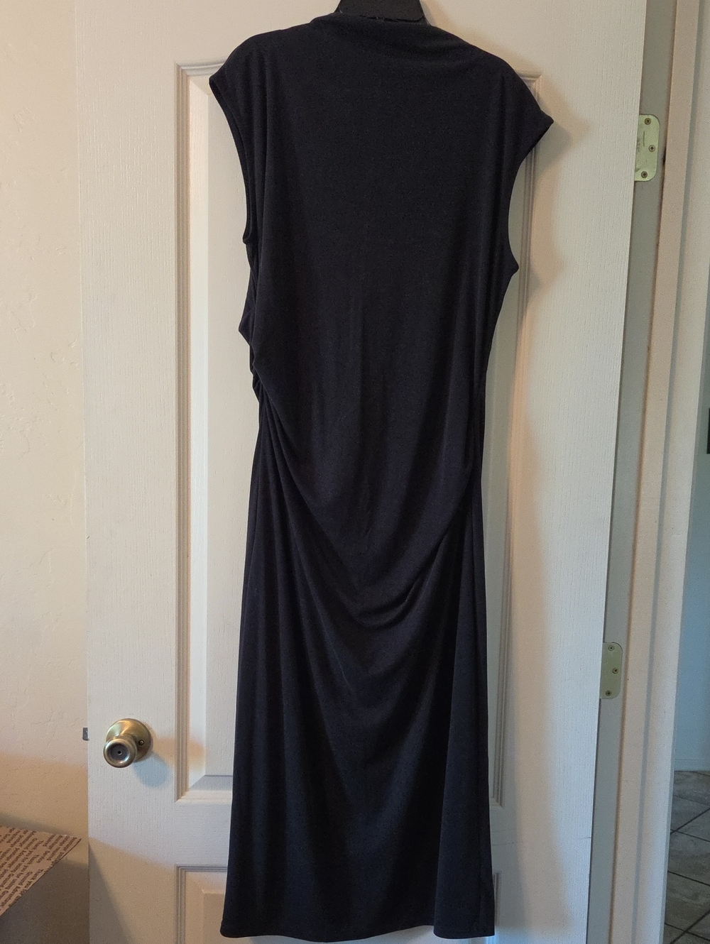 Old Navy Black Sleeveless Maxi Dress with Draped Back